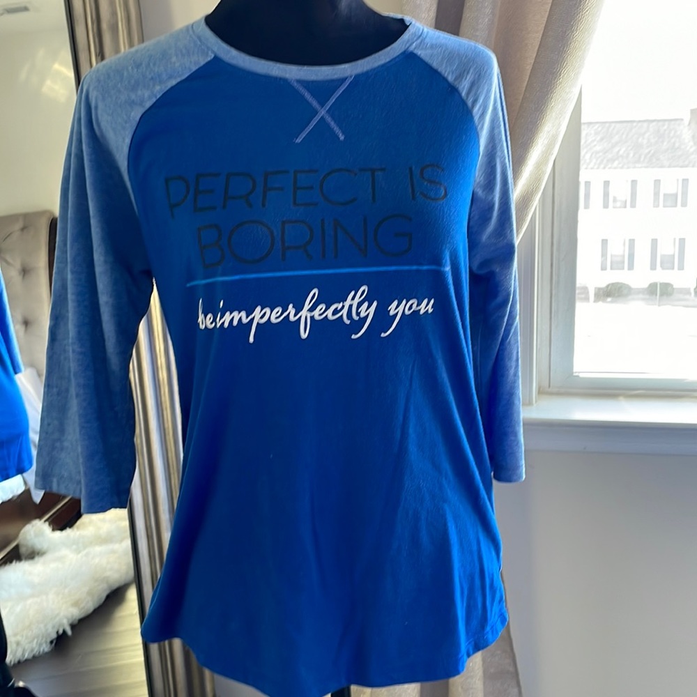 Fun soft monochromatic blue top